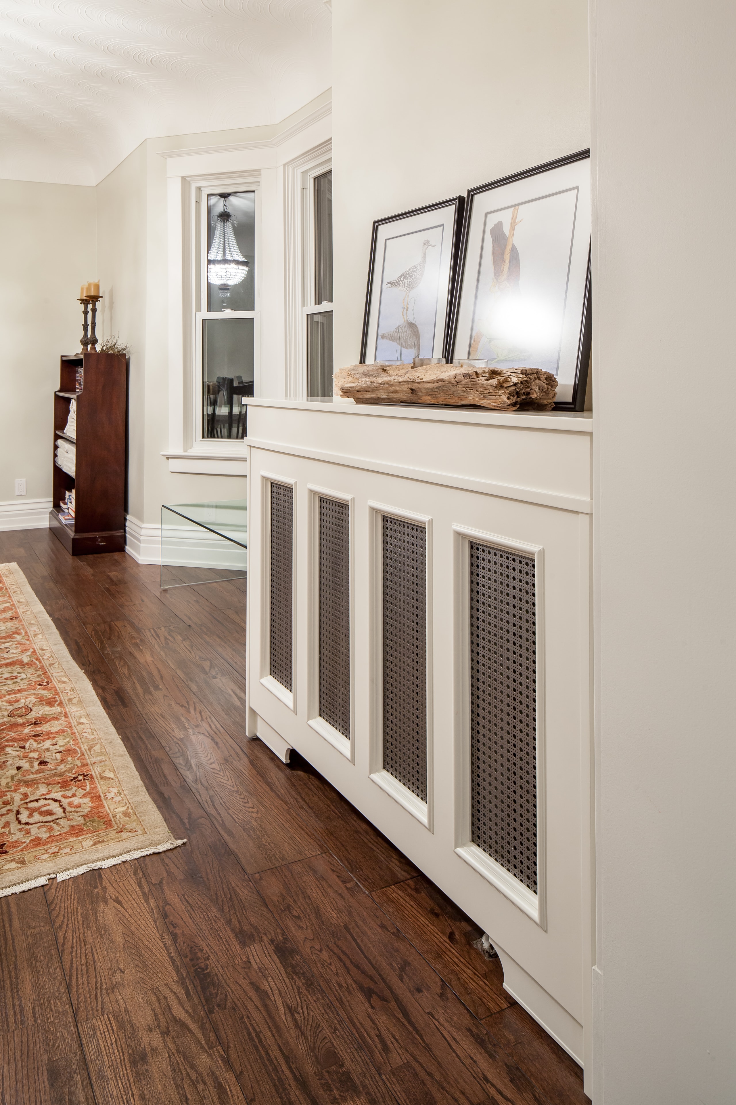 Custom radiator cover — bright interior