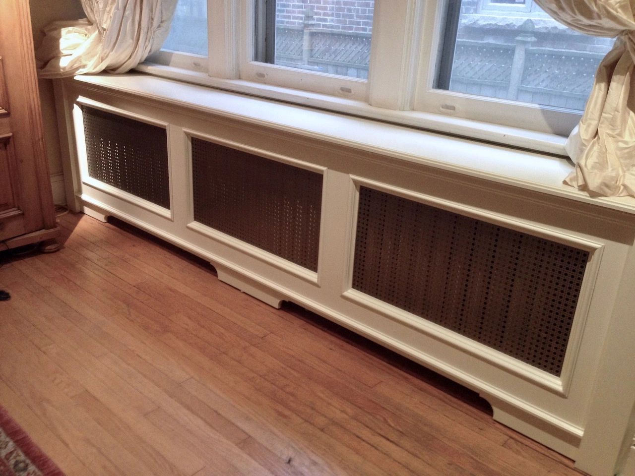 Installed radiator cover
